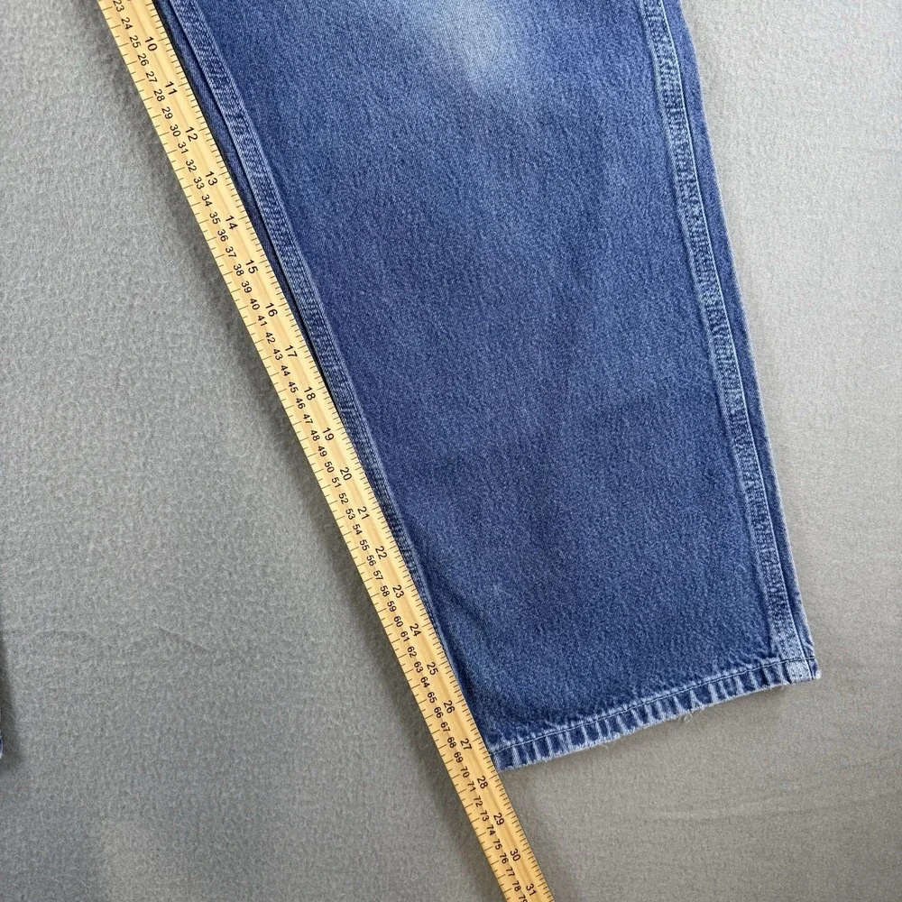 Carhartt Carpenter Jeans 34x30 Men's Blue B13 DST Dungaree Fit Denim Work Pants